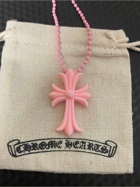 Chrome Hearts Pink Cross Pendant Necklace (BUDLE DEALS!)